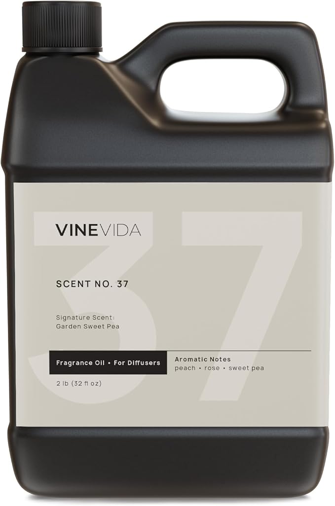 VINEVIDA [32 Fl Oz] Garden Sweet Pea Fragrance Oil for Cold Air Diffusers, Essential Oils for Diffuser Oil Refill & Air Freshener Room Spray
