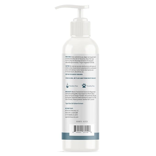 M3 Naturals Unscented Magnesium Lotion for Sleep & Leg Cramps, Suitable for Sensitive Skin, Helps with Muscle Relaxation, Soothes Tired Legs & Foot Aches and Supports Restful Nights, 8 fl oz