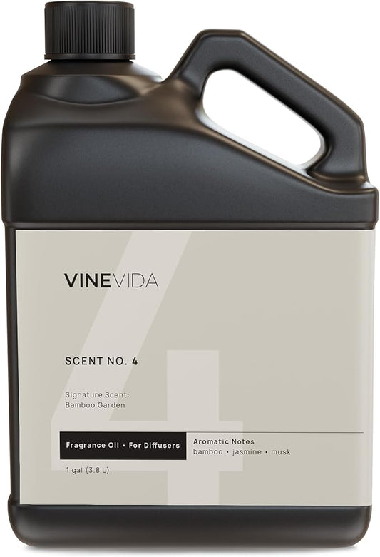 VINEVIDA [128 Fl Oz] Bamboo Garden Fragrance Oil for Cold Air Diffusers, Essential Oils for Diffuser Oil Refill & Air Freshener Room Spray