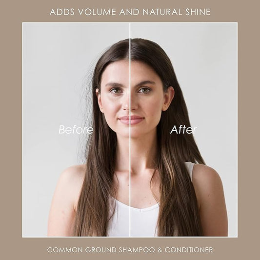 Common Ground Volumizing Natural Shampoo, Paraben and Cruelty Free, Vegan, Plant-Based, Botanical Magnolia Scent, Avocado Oil, pH5.5, Healthy Scalp, Shine, Color Safe for Men, Women