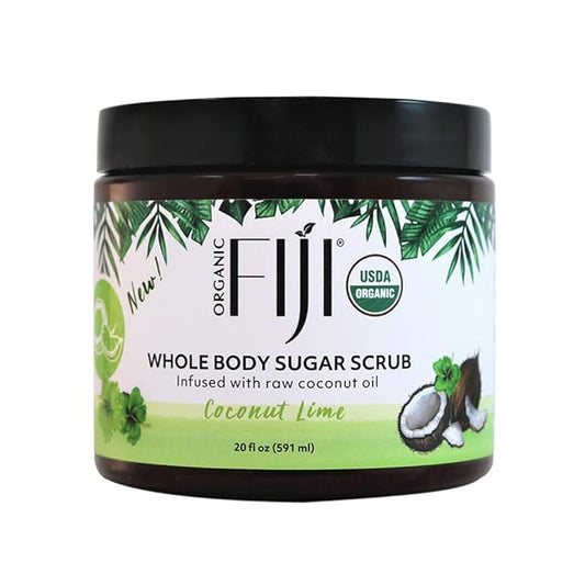 Whole Body Scrub - Infused with Coconut Oil, Exfoliating Sugar Scrub for Smooth and Soft Skin, Exfoliates & Restores Skin's Natural Biosphere, Coconut Lime 20 oz