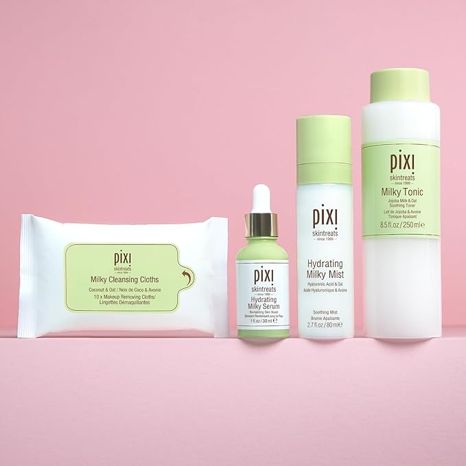Pixi Beauty Milky Cleansing Cloths |Cleansing, Soothing, and Hydrating Disposable Face Towelettes| Pack of 10 Face Wipes