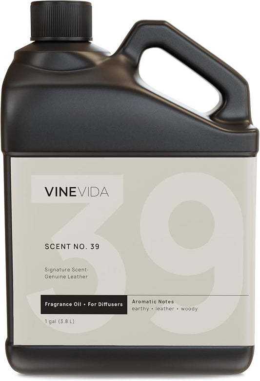 VINEVIDA Genuine Leather Fragrance Oil for Cold Air Diffusers, Essential Oils for Diffuser Oil Refill & Air Freshener Room Spray - (128 Fl Oz)