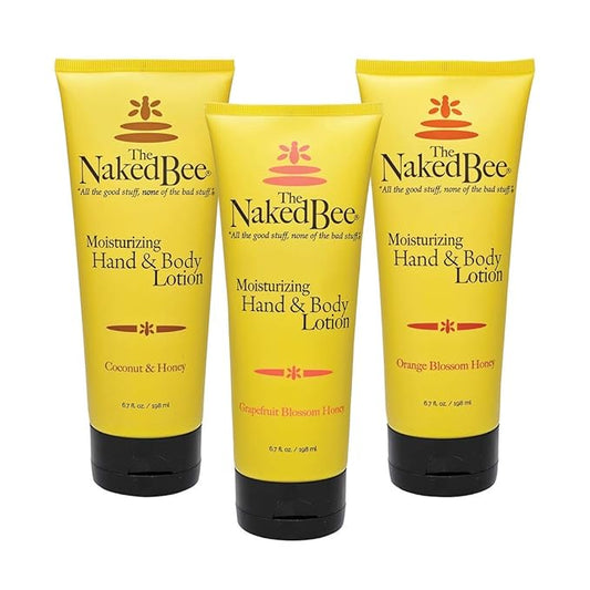 The Naked Bee Orange Blossom Honey, Grapefruit Blossom and Coconut Honey, Hand & Body Lotion (6.7oz) - 3 Pack