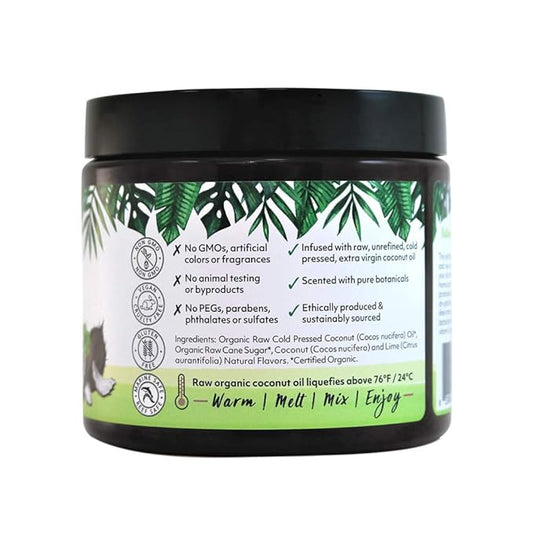 Whole Body Scrub - Infused with Coconut Oil, Exfoliating Sugar Scrub for Smooth and Soft Skin, Exfoliates & Restores Skin's Natural Biosphere, Coconut Lime 20 oz