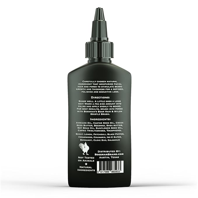 Bossman Jelly Beard Oil for Men (4 oz, Royal Oud Scent) – Softens, Moisturizes & Conditions with Natural Ingredients