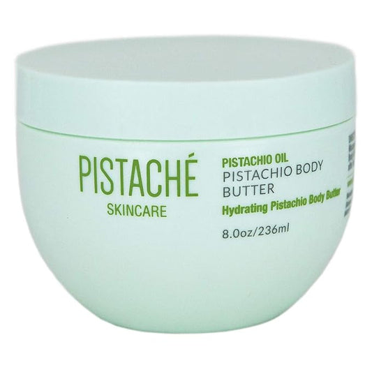 Pistaché Skincare Pistachio Oil Whipped Body Butter Cream | Rich Moisturizer for Dry Skin with Vitamin E & Antioxidant Protection | The Boyfriend Body Butter, 8 oz