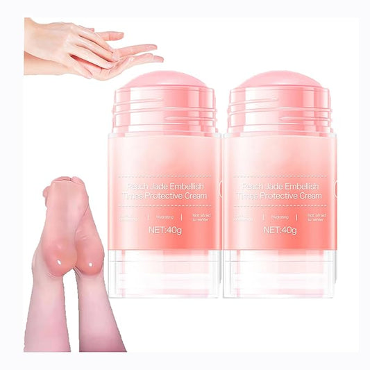 XIRUJNFD Crack Feet Prevention Stick, Foot Care Cream Cracked Feet, Remove Dead Skin, Moisturizing Smooth Foot Balm Stick For Dry Cracked Feets (Pink*2)