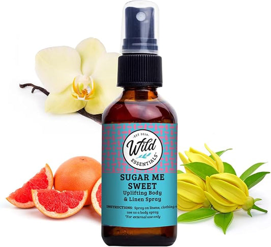 Wild Essentials All Natural Essential Oil Sprays, 2 Ounce, 60ml, Organic Witch Hazel, Aromatherapy, Made in USA