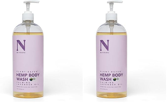 Dr. Natural Hemp Body Wash, Lavender, 32 oz - Pure Plant-Based Body Wash - Deep Cleansing and Moisturizing with Organic Shea Butter - Enriched with Hemp Seed Oil - Suitable for Sensitive Skin