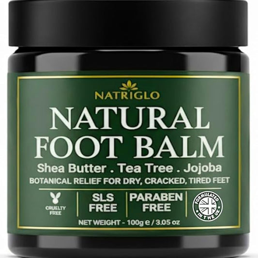 Organic Tea Tree Foot Cream for Dry Cracked Feet, Heels, Toes & Calluses - Athlete’s Foot, Odor, Itchy & Rough Skin- Heel Balm & Moisturizer for Soft, Smooth Feet & Lasting Comfort