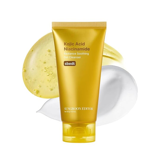 SUNGBOON EDITOR Kojic Acid Niacinamide Face Wash | Turmeric Cleanser for Dark Spots & Radiance | Korean Skin Care with Hyaluronic Acid | Gentle Makeup Remover & Blackhead Cleanser