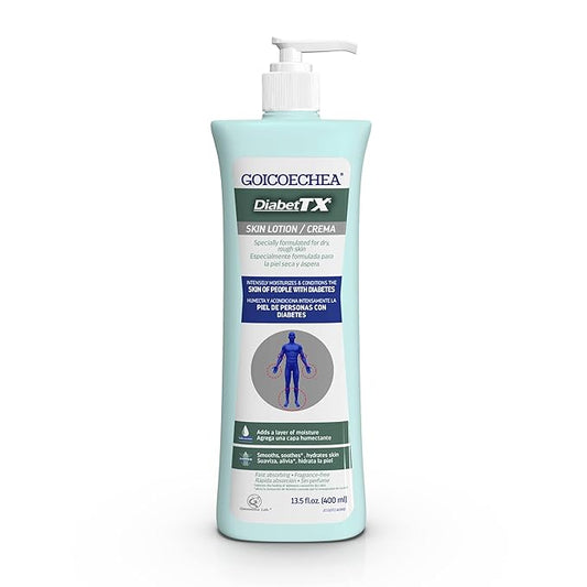 Goicoechea Diabet TX Diabetic Lotion for Dry Skin | Soothing Hydrating Cream for Women and Men, Moisturizer for Hands, Legs, Feet, and Body, Extra Dry Skin Support, 13.5 Oz, 1-Pack