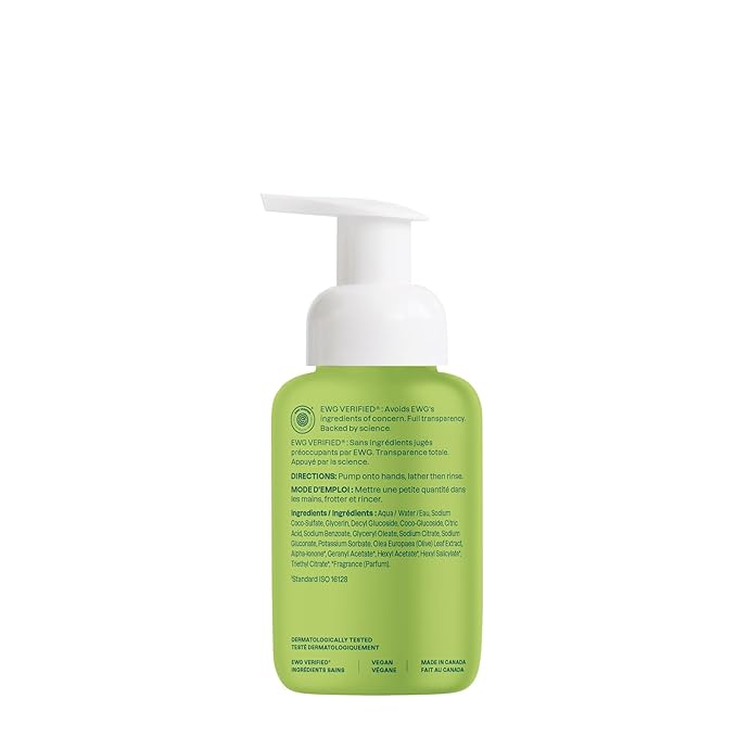 ATTITUDE Foaming Hand Soap, EWG Verified, Plant and Mineral-Based Ingredients, Vegan and Cruelty-free Personal Care Products, Pear & Amber Scent, 10 Fl Oz