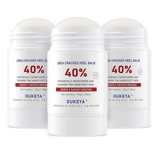OUKEYA Urea Cream Stick 40 Percent,Heel Balm,Hand Cream and Foot Cream for Dry Cracked,Cracked Heel Treatment,Avoid Frostbite,40 Percent Urea Lotion for Feet Maximum Strength, 3 PACK