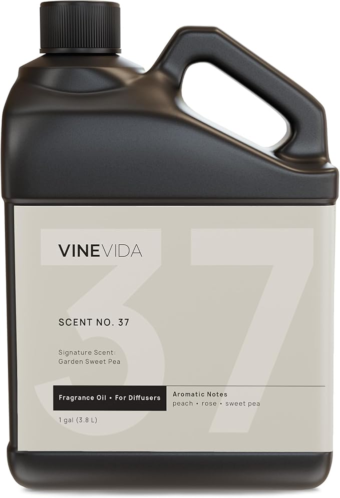 VINEVIDA [128 Fl Oz] Garden Sweet Pea Fragrance Oil for Cold Air Diffusers, Essential Oils for Diffuser Oil Refill & Air Freshener Room Spray