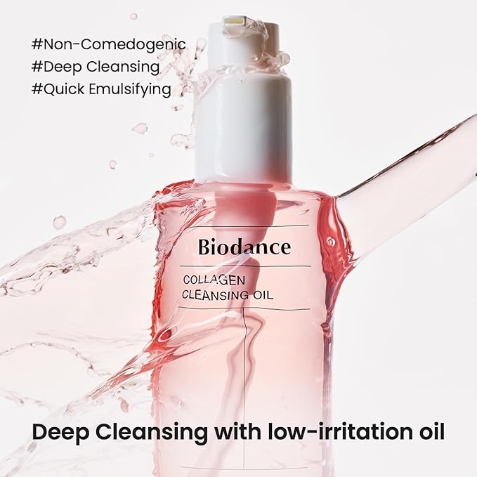 BIODANCE Collagen Cleansing Duo – 2-in-1 Pore Mask to Foam Cleanser & Gentle Cleansing Oil, Hydrating Facial Wash and Makeup Remover for Sensitive Skin, Oily Skin, Pink Duo