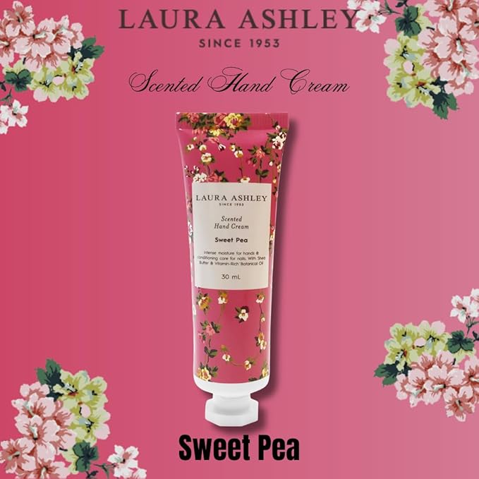 Laura Ashley Hand Cream Gift Set – 7 Piece Travel Size Lotion Collection for Women, Mini Hand Cream for Dry Skin, Moisturizing Hand Lotion with Lavender, Rose, Magnolia & More – 30ml Each