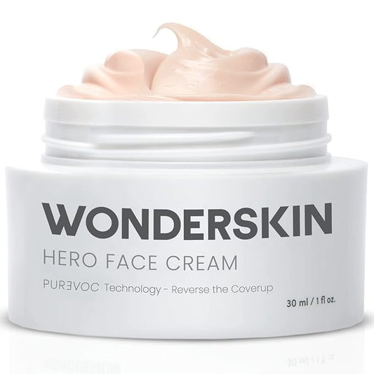 Wonderskin Purevoc Hero Face Cream, Anti Wrinkle Moisturizing Face Cream, Hydrating Moisturizer for Women & Men, Anti Aging Daily Facial Moisturizer for Dry Skin