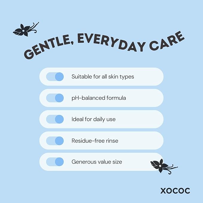 Vanilla Milk Body Wash, Hydrating Daily Cleanser for Soft Smooth Skin, Infused with Milk Protein & Vanilla Scent, Skin-Friendly Formula, 33.8 fl oz