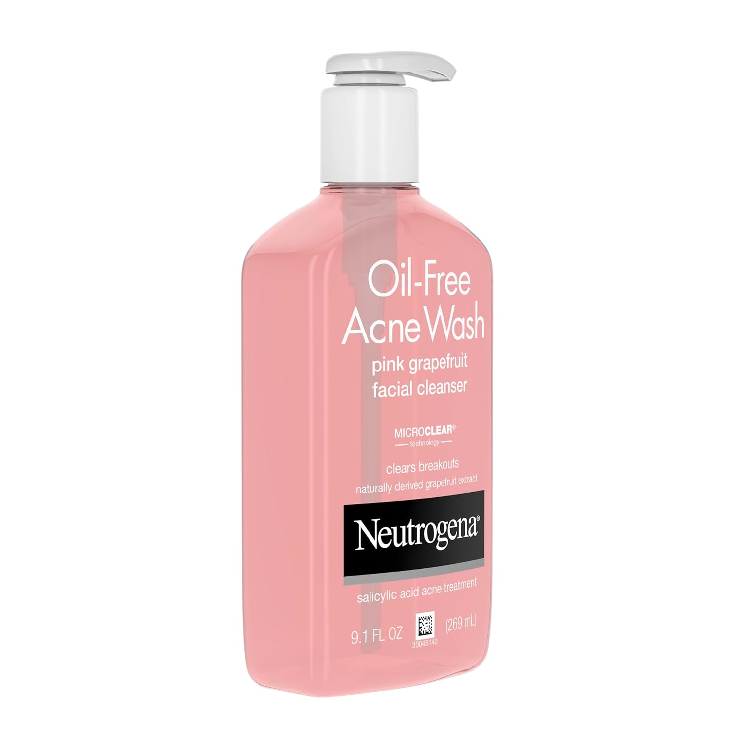 Oil-Free Acne Face Wash with Salicylic Acid & Vitamin C – Pink Grapefruit Pore Cleanser & Facial Wash for Acne-Prone Skin, 9.1 Fl. Oz 🍊✨
