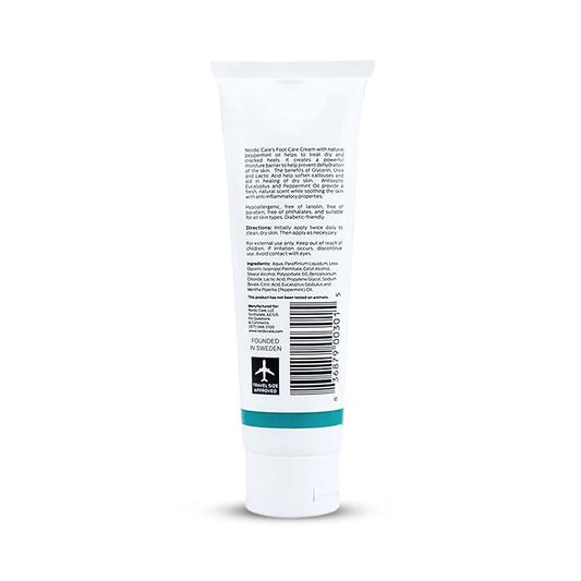 Nordic Care peppermint Foot Care Cream - Intensive Repair Foot Cream With Eucalyptus & peppermint Oil For Dry Feet & Cracked Heels, Foot Care Cream Provide Deep Hydration | (6 oz, Pack of 1)