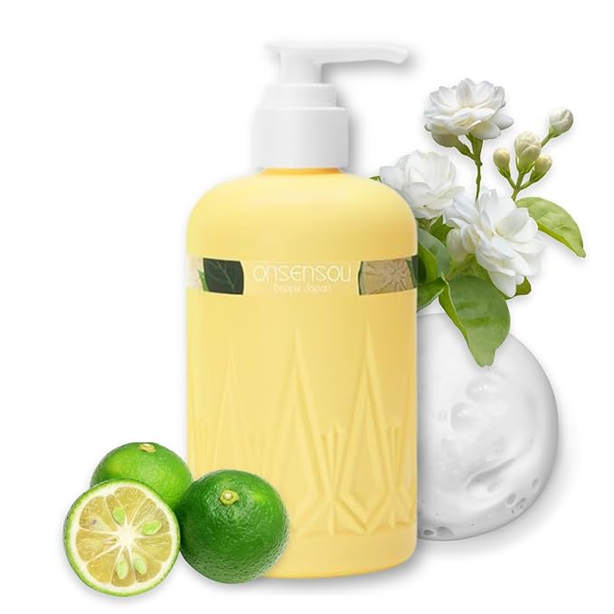 Moisturizing Body Wash for Dry Skin Women & Men, Full Body Washes with Hot Spring Yeast, Green Algae Extract & AHA from Japan, Natural Body Wash, Daily Use, 10.1 Fl Oz