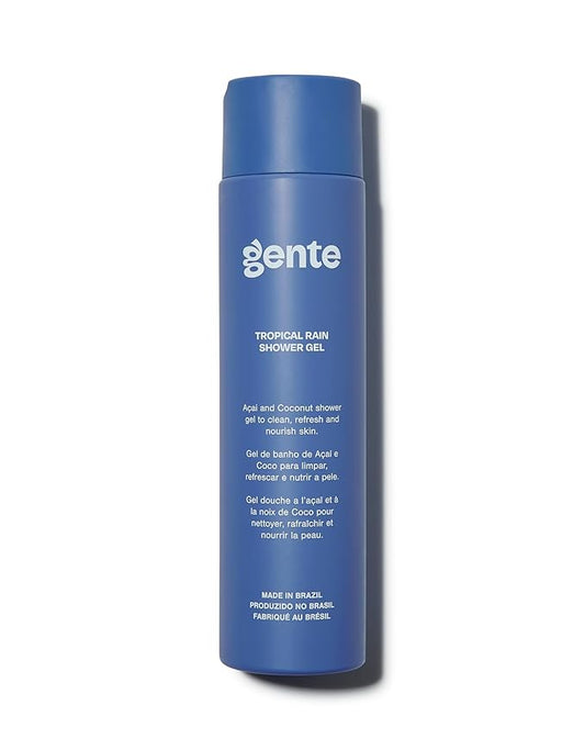 Gente Beauty Tropical Rain Shower Gel – Refreshing Body Wash with Acai & Coconut Hydrating, Sulfate-Free Cleanser for All Skin Types – 10.5 oz