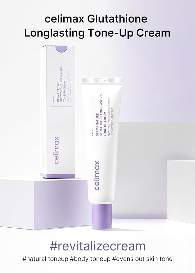 celimax Derma Nature Glutathione 9 Hour Long Lasting Tone Up Cream | Even Toning for Soothing, Hydrating, Moisturizing, 1.18 fl oz