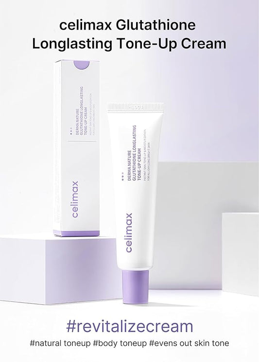 celimax Derma Nature Glutathione 9 Hour Long Lasting Tone Up Cream | Even Toning for Soothing, Hydrating, Moisturizing, 1.18 fl oz