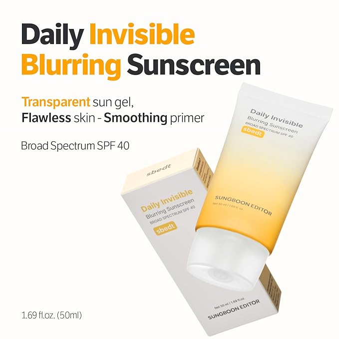 SUNGBOON EDITOR Sunscreen Duo : Hydro Booster Moisture & Daily Invisible Blurring, Non-Greasy, Weightless, Lightweight, Travel Essentials