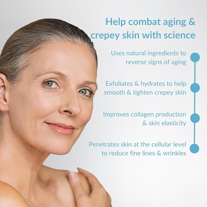 Hygieia + Crepey Skin Liposomal Repair Cream – Anti-Aging Lotion for Arms, Neck & Body – Retinol, Hyaluronic Acid & Idebenone – Firming, Wrinkle & Loose Skin Corrector, 4oz