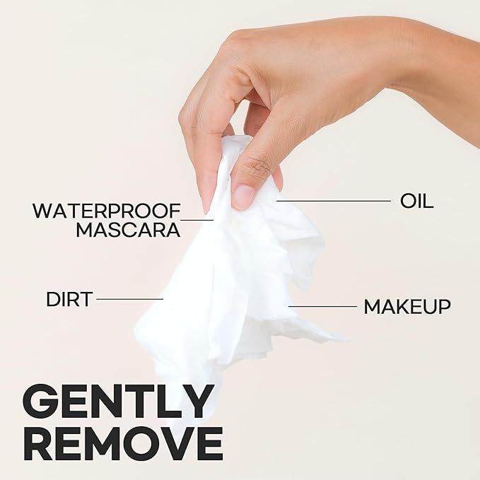 Epielle Makeup Remover Wipes, Remove Dirt, Oil, Waterproof Mascara, Gentle Daily Facial Cleanser Towelettes withVitamin C, Aloe Vera & Collagen, Vegan & Cruelty-Free, 30 Count (Pack of 6)
