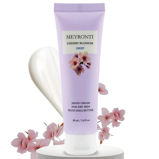 Cherry Blossom scented hand cream for dry cracked hands, hand lotion travel size, mini purse essentials, travel size moisturizer, dry hands treatment, lotion for extremely dry skin 30ml/1.0 fl Oz