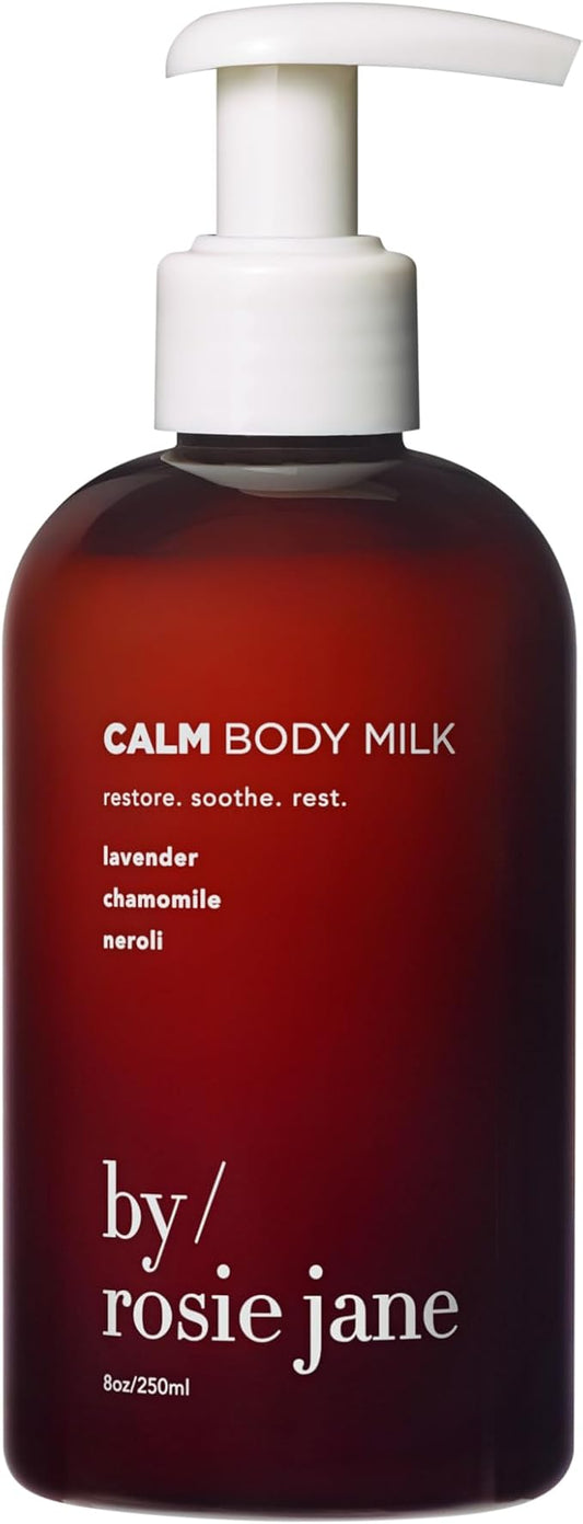 By Rosie Jane Calm Body Milk Skin Care - Milk Toner to Help Tone, Tighten and Hydrate Skin - Body Care Made with Lavender, Chamomile & Neroli - Helps Promote Anti-Aging & Boost Radiance (250ml)