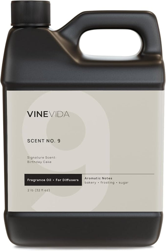 VINEVIDA [32 Fl Oz] Birthday Cake Fragrance Oil for Cold Air Diffusers, Essential Oils for Diffuser Oil Refill & Air Freshener Room Spray