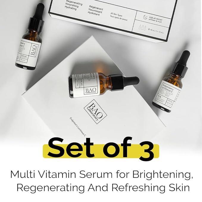 ENDYMION’S LUMINOUS C Face Serum | Bisabolol, Squalane, Vitamin C &E | Multi Vitamin Serum for Brightening, Regenerating And Refreshing Skin| For All Skin Types (45 ML)