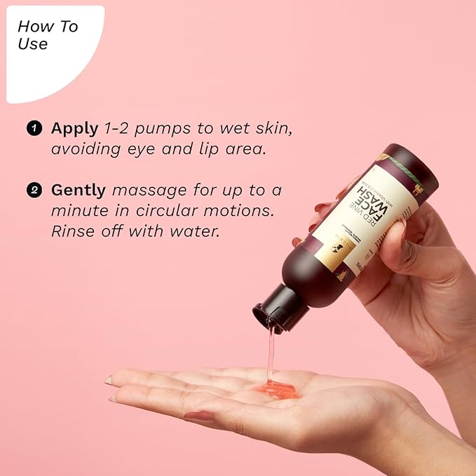 Pilgrim Red Vine Face Wash | Hydrating Cleanser with Retinol, Mulberry & Vitamin C | Removes Dirt, Impurities, Refreshes & Revitalizes Skin | For Soft, Radiant Glow | 3.38 Fl Oz (100ml)