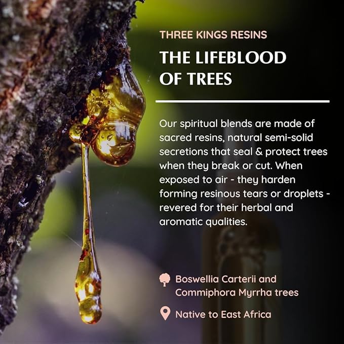 Three Kings Natural Resin Mist Spray by Aromafume | 1 x 100ml / 3.38 fl oz | Ideal for Spirituality & Rituals | Made with Pure Boswellia, Serrta & Benzoin extracts | Non-Alcoholic, Non-Toxic & Vegan
