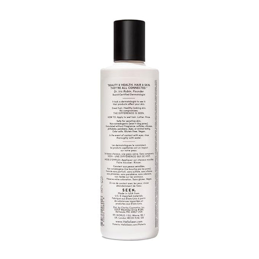 SEEN Shampoo, Fragrance Free - Non-Comedogenic & Sulfate-Free Hair Shampoo- Dermatologist-Developed - Safe for Sensitive, Eczema & Acne Prone Skin