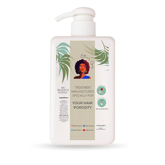 Ethnic Gals Low Porosity Shampoo - Super Hydrating & Moisture-Locking Cleanse for Curly, Coily Hair with Aloe Vera & Argan Oil, 9.5 fl oz (280ml)