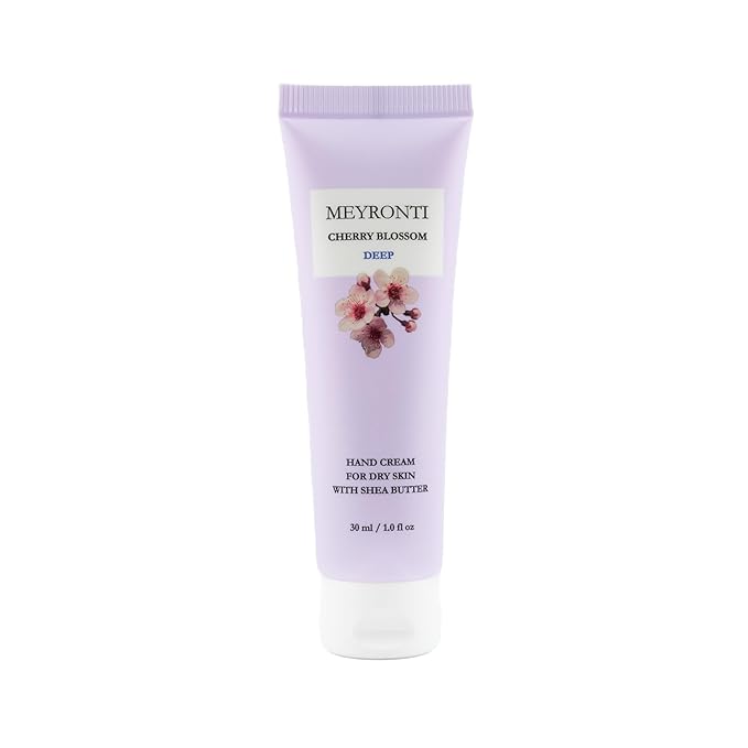 Cherry Blossom scented hand cream for dry cracked hands, hand lotion travel size, mini purse essentials, travel size moisturizer, dry hands treatment, lotion for extremely dry skin 30ml/1.0 fl Oz