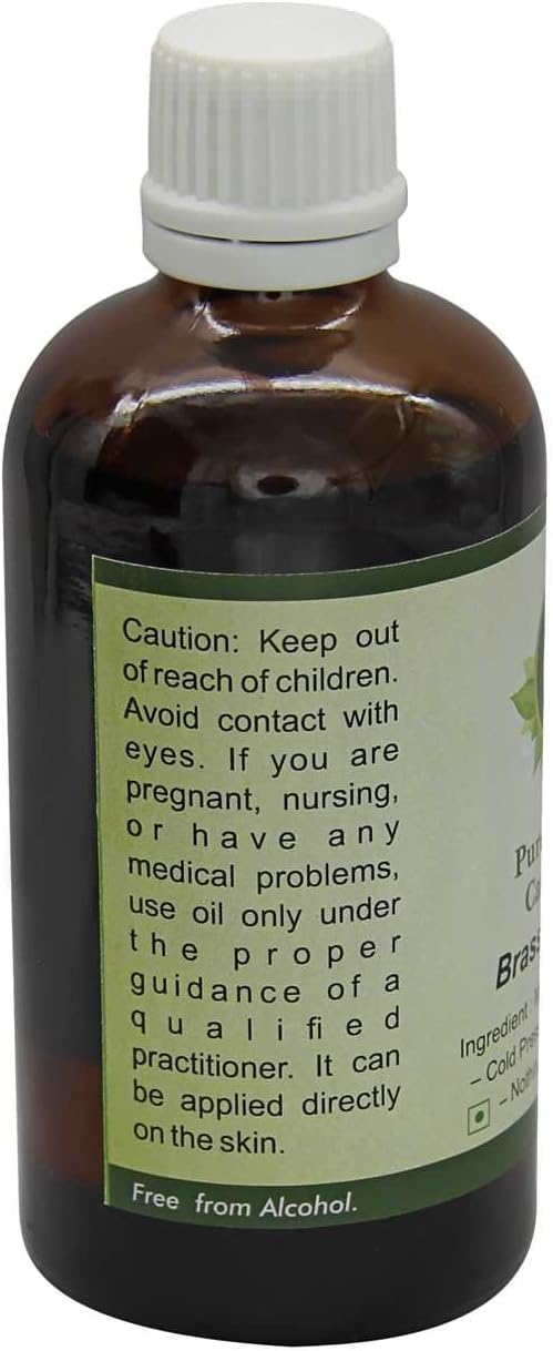 Mustard Oil | Brassica Juncea | Mustard Seed Oil | Unrefined | for Hair Growth | for Skin | for Massage | 100% Pure Natural | Cold Pressed | 30ml | 1.01oz by R V Essential