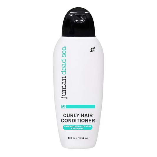Juman Dead Sea Leave-in Conditioner for Curly Hair | Enriched with Essential Plant Extracts & Argan Oil | Hydrating Hair Conditioner | Keeps Long Curly Hair Intact | 13.5 Ounce