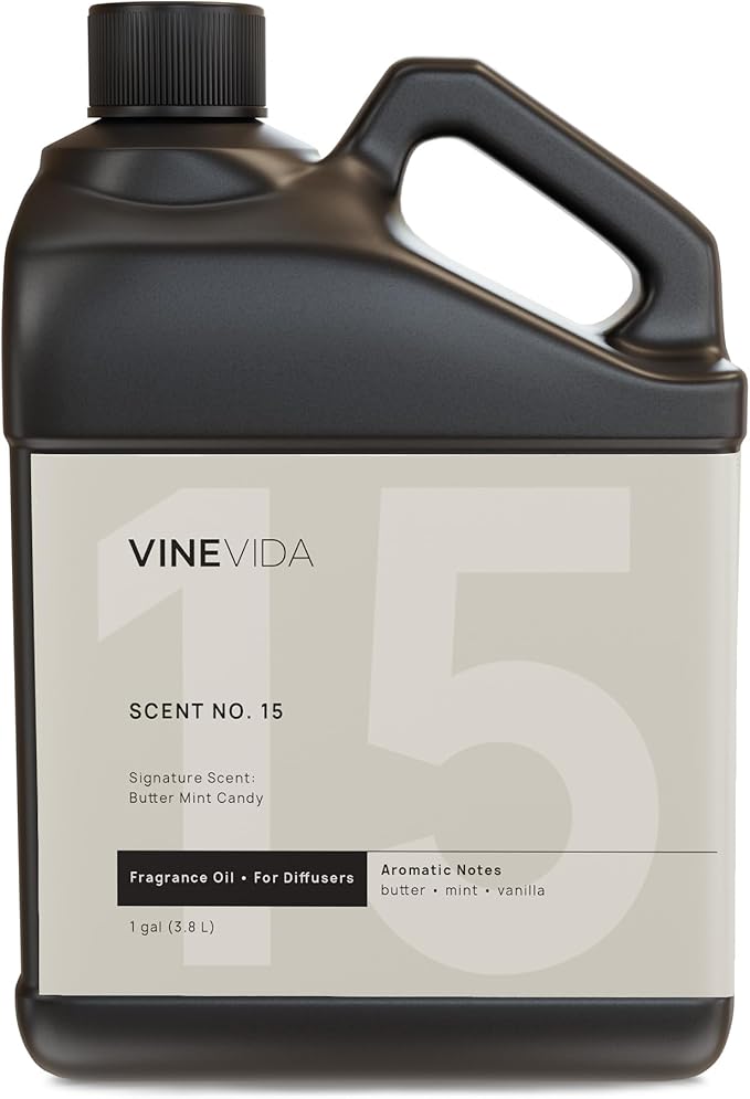 VINEVIDA [128 Fl Oz] Butter Mint Candy Fragrance Oil for Cold Air Diffusers, Essential Oils for Diffuser Oil Refill & Air Freshener Room Spray