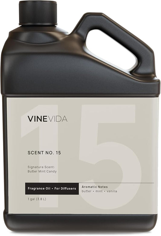 VINEVIDA [128 Fl Oz] Butter Mint Candy Fragrance Oil for Cold Air Diffusers, Essential Oils for Diffuser Oil Refill & Air Freshener Room Spray