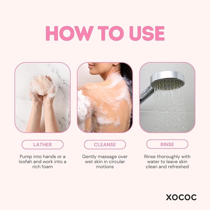 Strawberry Milk Body Wash, Hydrating Daily Cleanser for Soft Smooth Skin, Infused with Milk Protein & Strawberry Scent, Skin-Friendly Formula, 33.8 fl oz