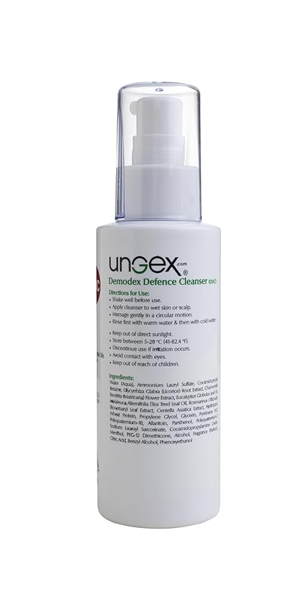 Ungex Demodex Defence Cleanser | Face, Scalp and Body Wash | Herbal Based | DDC