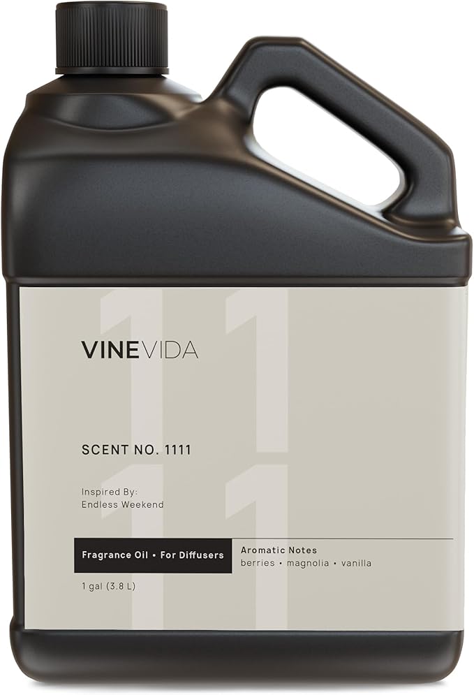 VINEVIDA [128 Fl Oz] Scent NO. 1111 Fragrance Oil for Cold Air Diffusers, Aromatic Notes of Raspberry Magnolia Vanilla, Essential Oils for Diffuser Oil Refill & Air Freshener Room Spray