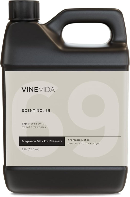 VINEVIDA [32 Fl Oz] Sweet Strawberry Fragrance Oil for Cold Air Diffusers, Essential Oils for Diffuser Oil Refill & Air Freshener Room Spray